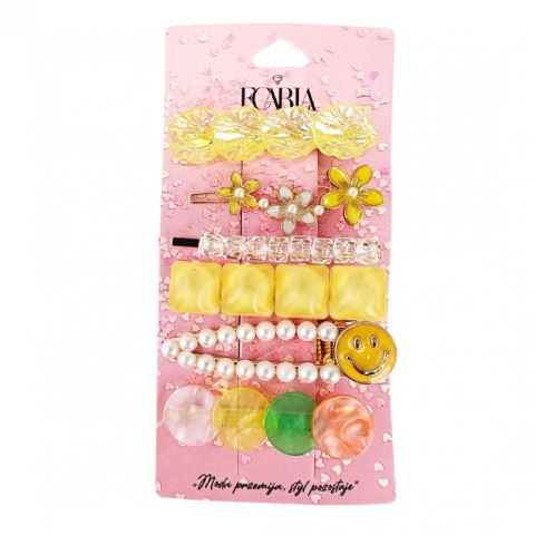 Zestaw 6 sztuk zdobionych Eleganckich Spinek do włosów SP398