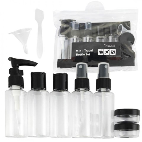 Zestaw pojemniczków i akcesoriów podróżnych 9w1 KS136CZ