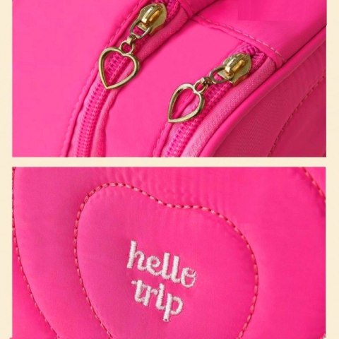 Kosmetyczka damska pikowana kuferek z rączką 24 x 9 x 15 cm KS132R