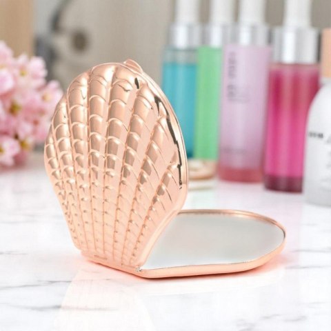 Lusterko kosmetyczne metalowe, otwierane do torebki L20