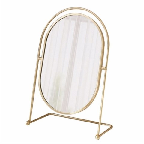 Lusterko kosmetyczne stojące złote XL jednostronne wysokość 27cm L21