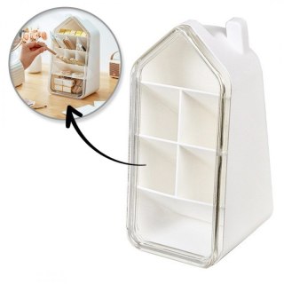 Organizer biurowy, przybornik z przegródkami, domek 11 x 11 x 21,6cm CB72