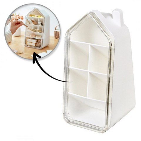 Organizer biurowy, przybornik z przegródkami, domek 11 x 11 x 21,6cm CB72