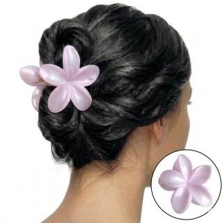 Spinka do włosów klamra XL kwiat Marmurek fiolet 7,5 x 8cm SP399