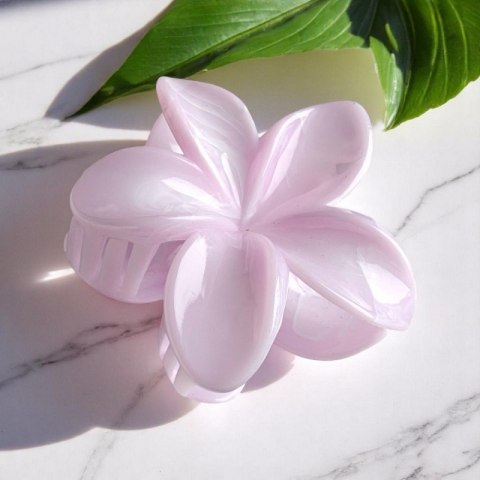 Spinka do włosów klamra XL kwiat Marmurek fiolet 7,5 x 8cm SP399