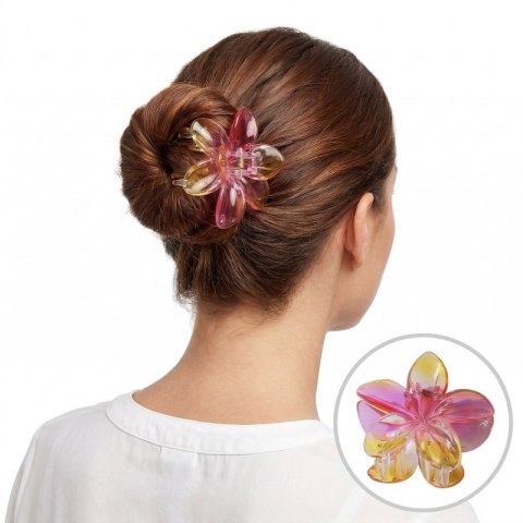 Spinka do włosów klamra XL kwiat OMBRE lato 7,5 x 8cm SP322