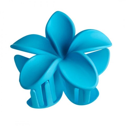 Spinka do włosów klamra XL kwiat OMBRE matowy niebieski 7,5 x 8cm SP401