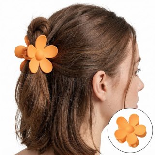 Spinka do włosów klamra XL kwiat pomarańczowy 7x7,5 cm SP196