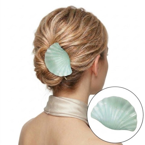 Spinka do włosów klamra MUSZLA XL marmurek 8,5 x 5,7 cm SP423