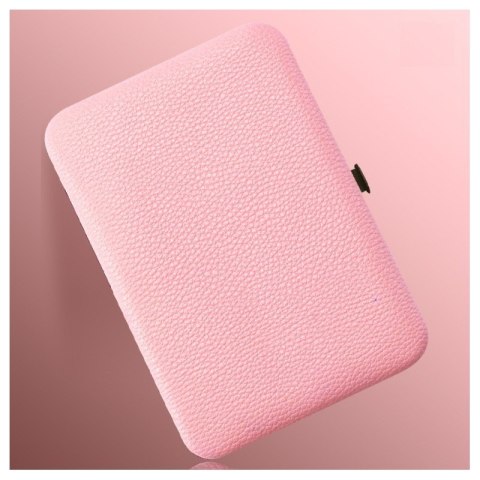 Zestaw akcesoriów do manicure, pedicure w etui różowe 12w1 AK20