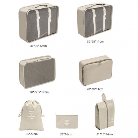 Zestaw podróżny 7 szt kosmetyczek saszetek organizerów KS41WZ4