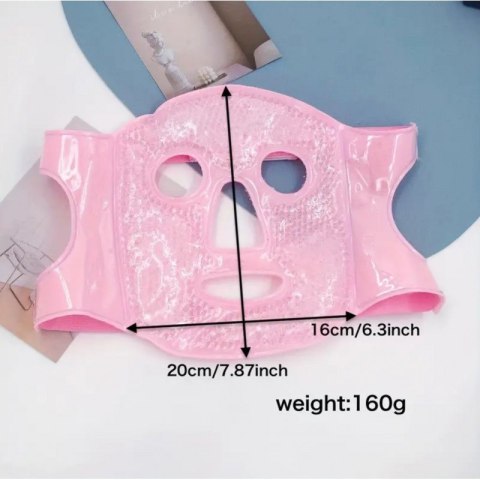 Dwustronna, żelowa chłodząco - rozgrzewająca maseczka na twarz, relaksująca AK22FIO