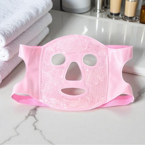 Dwustronna, żelowa chłodząco - rozgrzewająca maseczka na twarz, relaksująca AK22R