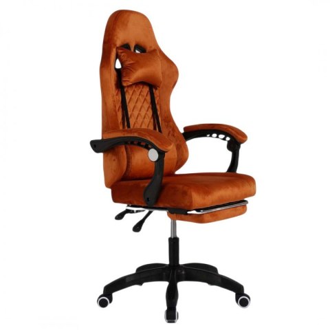 Fotel obrotowy GRIND z podnóżkiem i masażerem, welur - KO36M