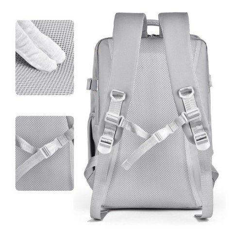 Plecak podróżny, kabinowy do samolotu, wodoodporny, 42x28x21cm PL180