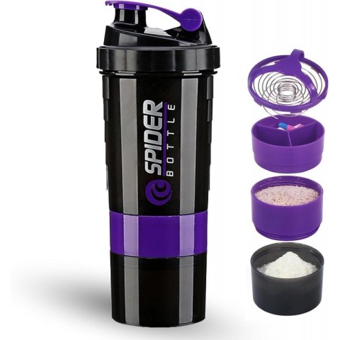Shaker sportowy, bidon Twist Off do odżywki białkowej z sitkiem 500ML BD55FIO