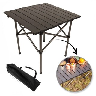 Składany stół cateringowy, turystyczny, piknikowy 53 x 51cm brązowy SC10BR