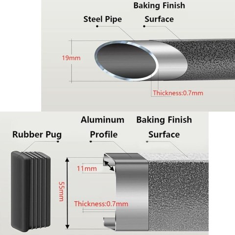 Składany stół cateringowy, turystyczny, piknikowy 53 x 51cm brązowy SC10BR
