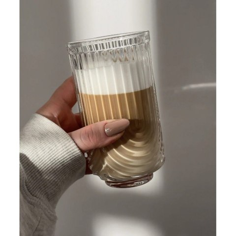 Szklanka ryflowana wysoka 480 ml grube szkło 1szt SZK64