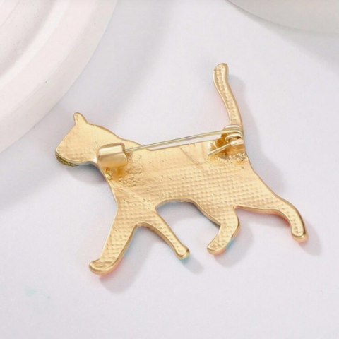 Broszka ozdobna tęczowy kotek BZ217