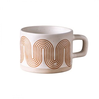 Kubek ceramiczny, geometryczny wzór, 250ml - KB29