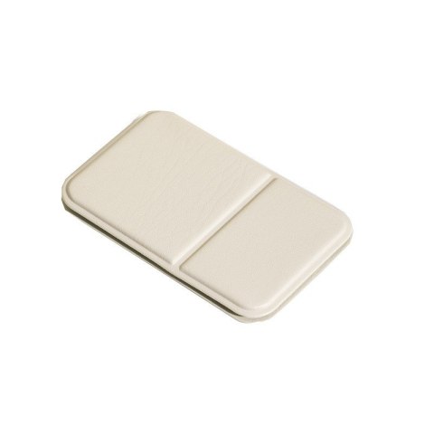 Lusterko kosmetyczne z ekoskóry, otwierane, stojące, do torebki kremowe L17K