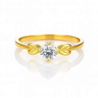 Pierścionek pozłacany stal chirurgiczna platerowana złotem PST954, Rozmiar pierścionków: US9 EU20