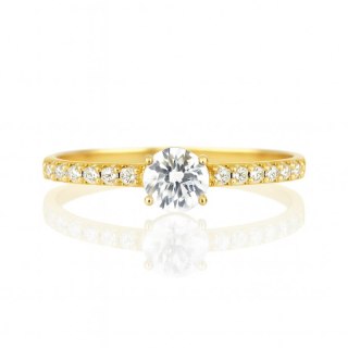 Pierścionek pozłacany stal chirurgiczna platerowana złotem PST960, Rozmiar pierścionków: US9 EU20