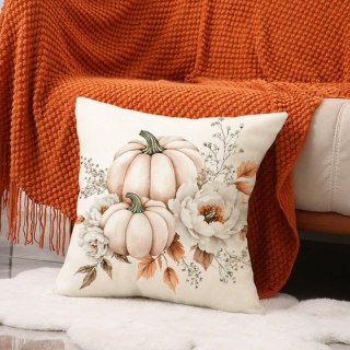 Poszewka na poduszkę 45x45cm piękny druk jesień, dynie - POD239