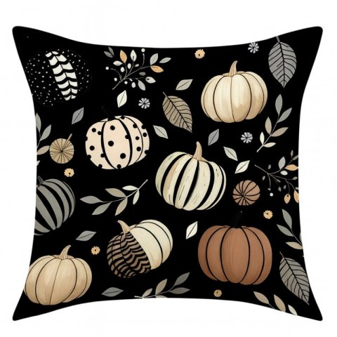 Poszewka na poduszkę 45x45cm piękny druk jesień, dynie - POD242