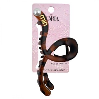 Spinka klamra do włosów z perłą XL 13x6 cm panterka SP354PAN