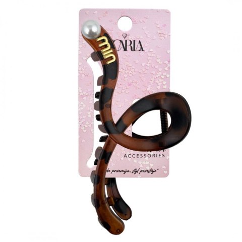 Spinka klamra do włosów z perłą XL 13x6 cm panterka SP354PAN