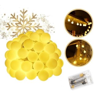 Światełka lampki kulki wewnętrzne/ zewnętrzne 71 LED Białe Ciepłe, 2 tryby LAMP46