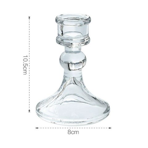 Świecznik dekoracyjny, szklany Glamour 10 cm - SW13