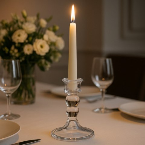 Świecznik dekoracyjny, szklany Glamour 12,5 cm - SW17