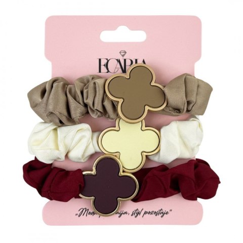 Zestaw frotek gumek 3w1 na plakietce PIN UP koniczynka GUM176