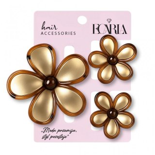 Zestaw spinek do włosów klamer 3w1, kwiat XL + 2 szt. mini spinek SP433