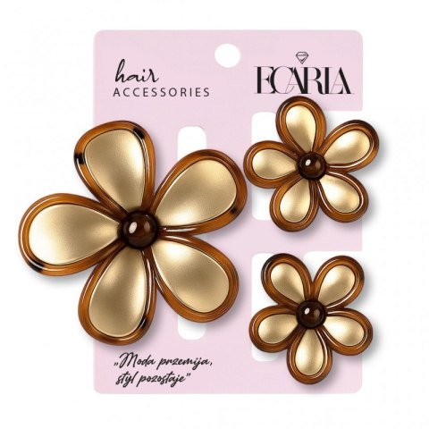 Zestaw spinek do włosów klamer 3w1, kwiat XL + 2 szt. mini spinek SP433