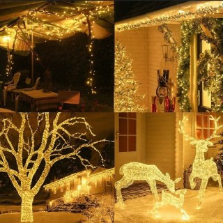 Zewnętrzne/ wewnętrzne lampki choinkowe drucik 1000 LED 100m, ciepłe białe LAMP35CB