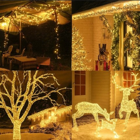 Zewnętrzne/ wewnętrzne lampki choinkowe drucik 500 LED 50m, ciepłe białe LAMP48