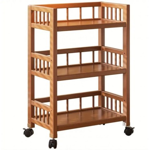 Bambusowy regał, mobilna szafka na kółkach 30 x 50 x 82cm SZ48