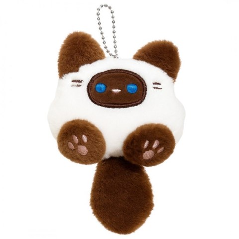 Brelok do kluczy, piszczący, pluszowy kotek z ogonkiem BRL371