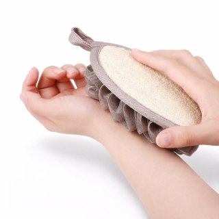 Dwustronna Gąbka do mycia ciała na mokro 14cm delikatny peeling GB20