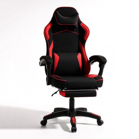 Fotel gamingowy obrotowy VECTOR z masażerem i podnóżkiem KO48CZE