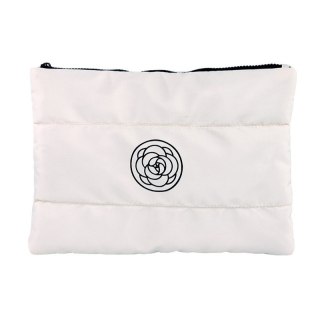 Kosmetyczka damska pikowana duża, wodoodporna biała 22 x 31cm KS144B