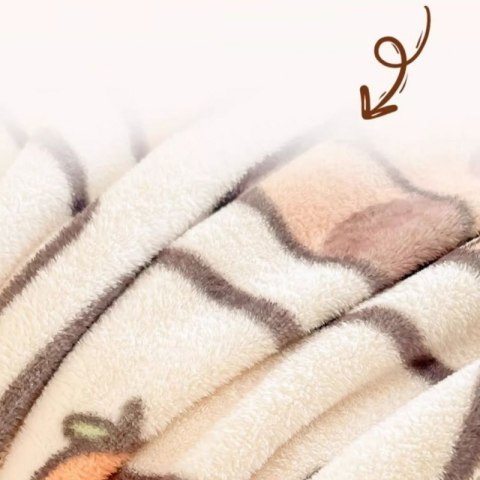 Mięciutki koc XL Flannel 150x210cm MIĘKKI NARZUTA KAPIBARA KOC23