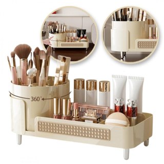 Organizer na pędzle, kosmetyki, plecionka wiedeńska obrotowy 34,5x14x15 cm CB75K