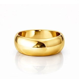 Pierścionek stal chirurgiczna platerowana 14k złotem, PST1000, Rozmiar pierścionków: US6 EU11