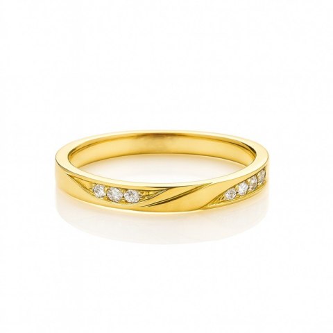 Pierścionek stal chirurgiczna platerowana 14k złotem PST989, Rozmiar pierścionków: US7 EU14