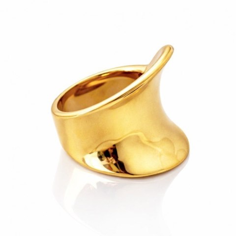 Pierścionek stal chirurgiczna platerowana 14k złotem PST995, Rozmiar pierścionków: US6 EU11